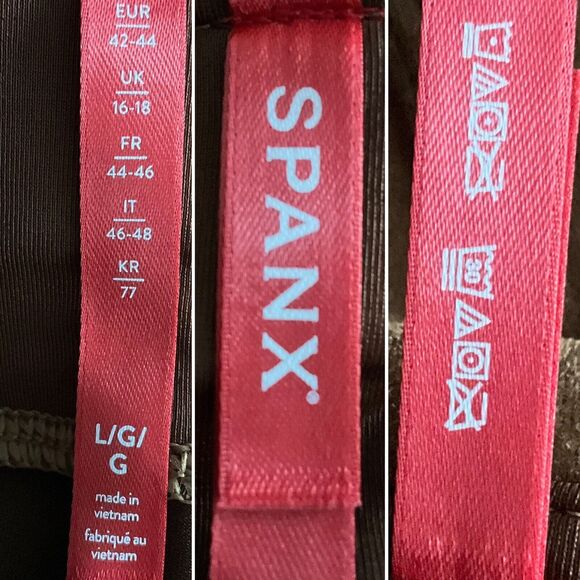 SPANX Shaping Leggings Size L Rich Caramel Faux Suede Pull On Stretch - Picture 4 of 11